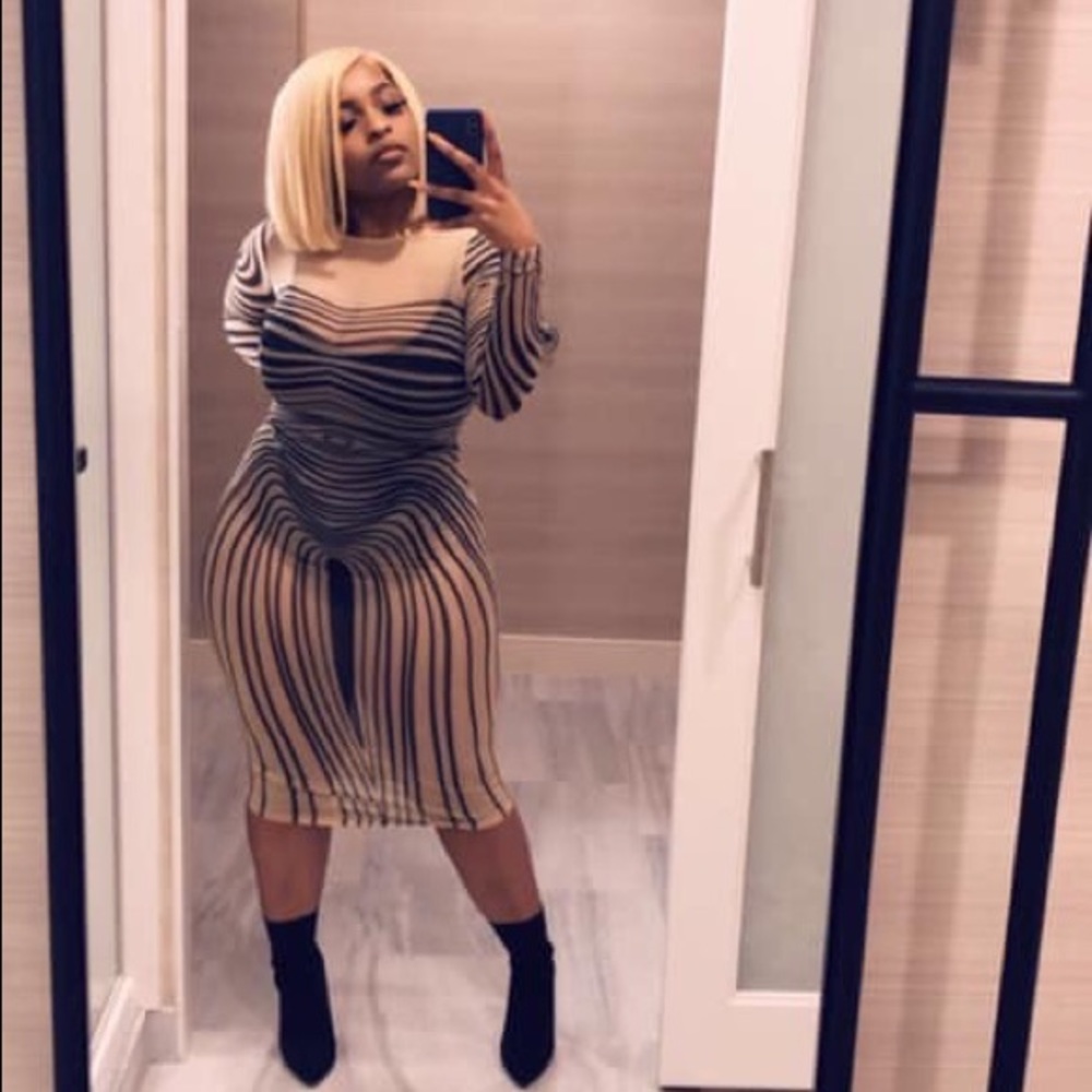 Kim K inspired Mesh Long Dress